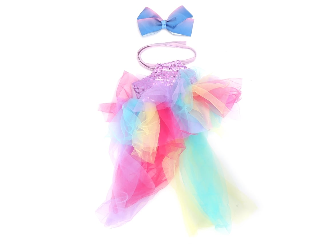 Rebe-ropa Para Muñecas 18 Pulgadas: Vestido Colorido Con Brillo, Estilo Fashion Y Accesorios - Regalo Ideal