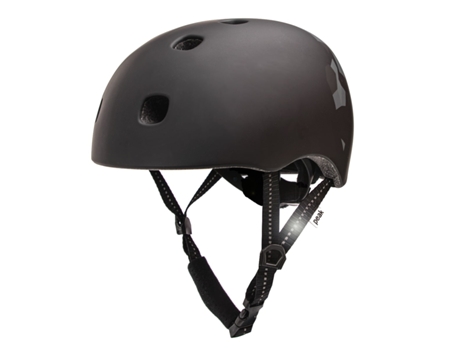 Casco de bicicleta CRAZY SAFETY Skater para niños y adultos Cuadrado Negro S/M