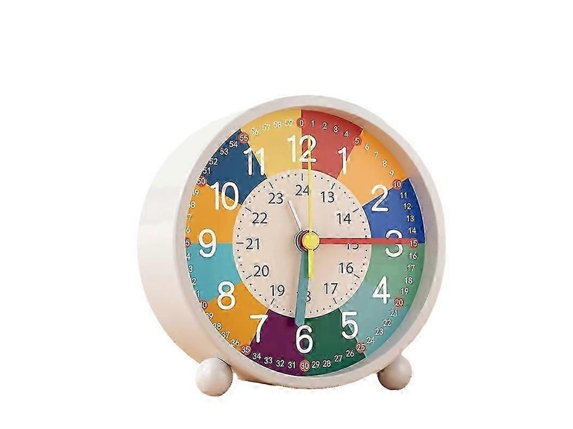 Reloj despertador analógico infantil, sin tictac, educativo, de cuarzo GOKOCO