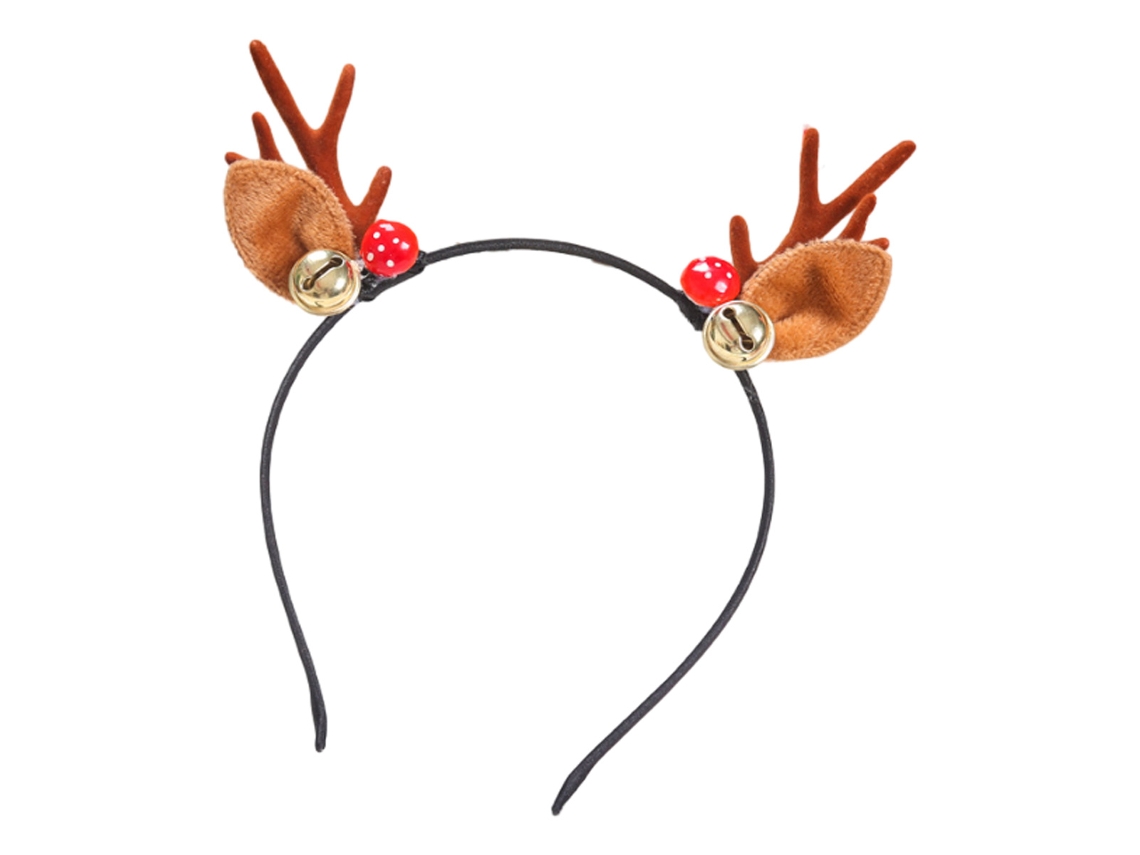 Diadema navideña con astas de reno y flores para fiesta de cosplay NEVEANCE