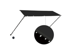 Maison Exclusive - Toldo Retráctil Con Led Gris Antracita 300x150 Cm
