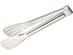 Pinzas de metal para servir, diseño ergonómico y resistente para utensilios de buffet, pinzas largas de acero inoxidable para asar, reutilizables y fáciles de usar.