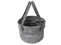 Cubo Plegable Grueso De Gran Capacidad Con Asa, Portátil Para Camping, Pesca, Lavado De Coches, Gris, 10 Litros.