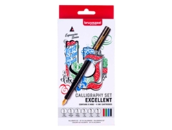 Juego de caligrafía Bruynzeel para escritura creativa, 14 piezas con instrucciones.