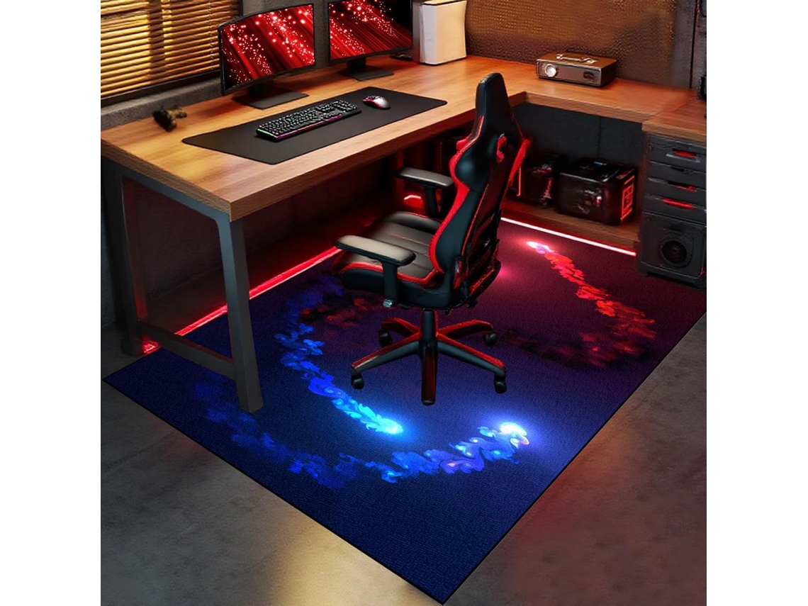 Alfombrilla protectora antideslizante para silla de oficina, 70 x 100 cm, de madera, para juegos, oficina y otros usos.