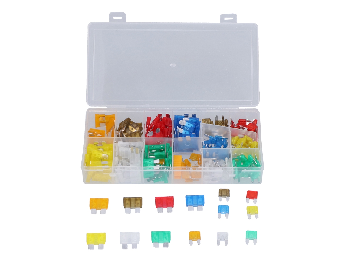 Kit De Fusibles Para Automóviles En Tamaños Mediano Y Pequeño, Fusibles De Lámina Pes, 220 Piezas Con Clip, 32 V.