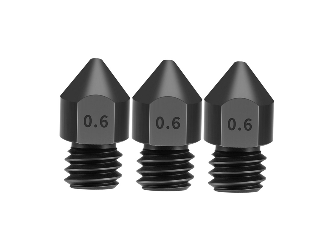 3 Boquillas De Acero Endurecido De 0,6 Mm Para Filamento De 1,75 Mm, Impresora 3d Creality Ender 3 Cr-10