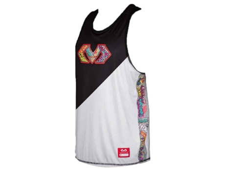Camiseta sin Mangas de Hombre para Fitness MC DAVID Slam Dunk Blanco (2XL)