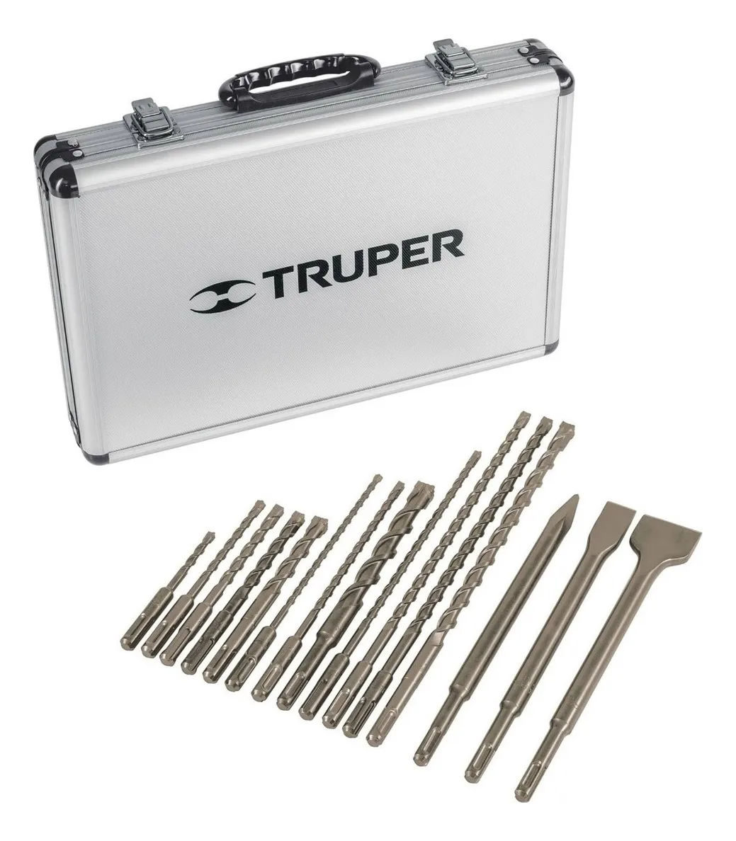 Conjunto De Furadeira E Cinzel Truper 11897 Sds Plus De 15 Peçasvayotoy