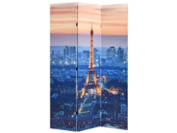 Biombo Divisor Plegable 120x170 Cm París De Noche