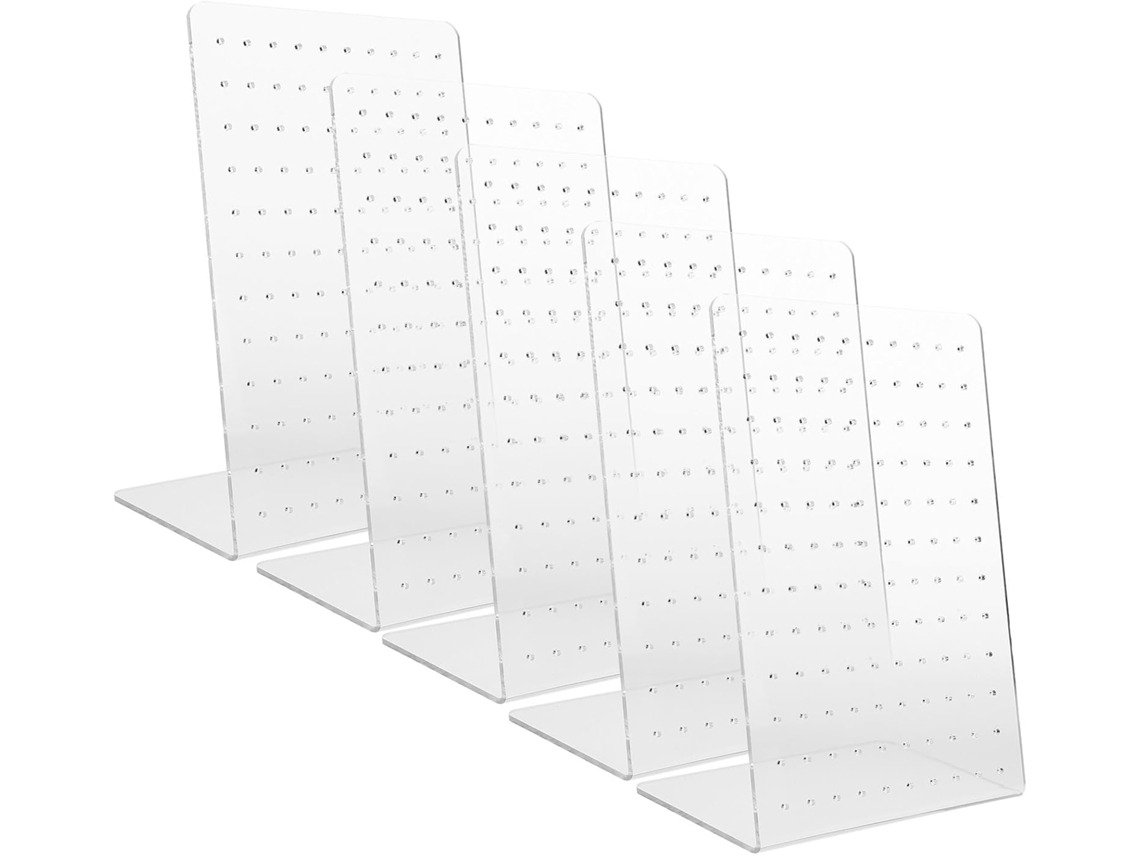Soporte Pendientes Acrílico Transparente 5 Piezas Elegante Organizador Joyas Niñas Estante Almacenamiento