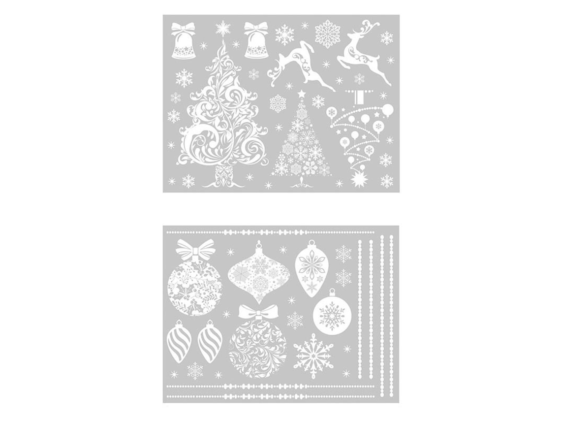Pack de 2 Hojas Electroestáticas Navidad Nevada de 30x40 cm