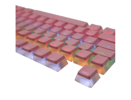Tapas de teclas PBT Bicolor Medio transparente Diseño de pudín Accesorios Reemplazo Tapas de teclado mecánico ergonómico para teclado de 61/87/98/1...