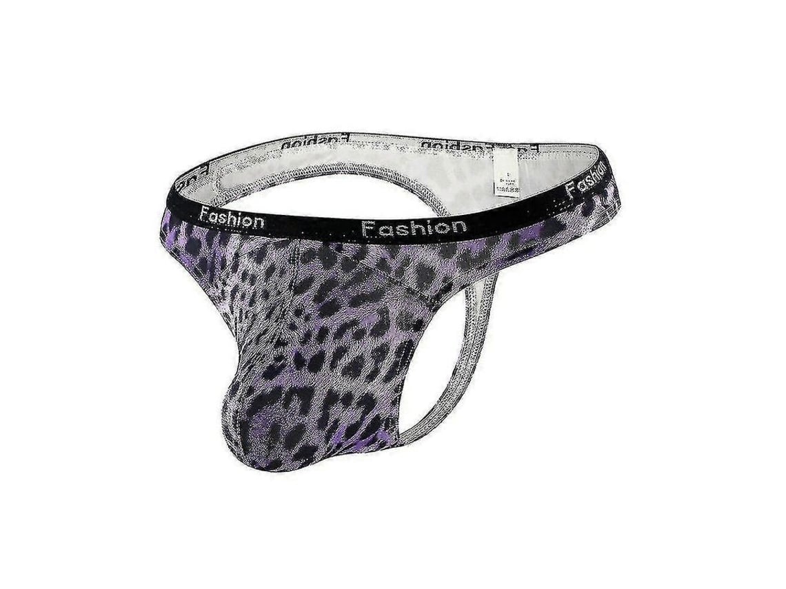 Tangas De Hombre Con Estampado De Leopardo Y Espalda En T.