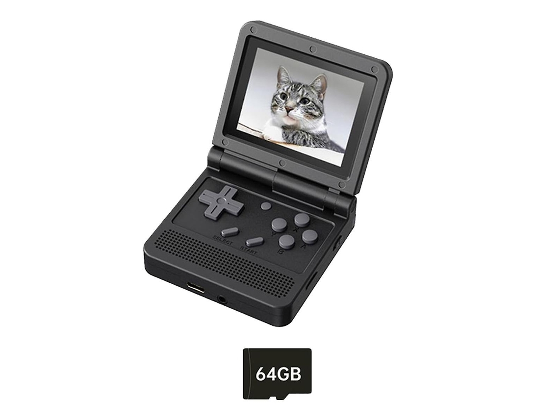 Consola De Juegos Retro V90 De 64 Gb, Pantalla Ips De 3,0 Pulgadas, Reproductor De Juegos Portátil De Código Abierto, Miniconsola Portátil