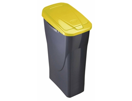 Cubo de Basura para Reciclaje MONDEX Ecobin Amarillo Con Tapa 25 L