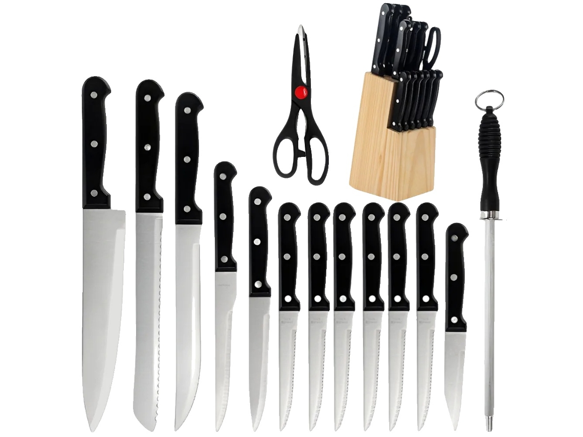 Juego de cuchillos de chef, mangos ergonómicos, acero inoxidable duradero, herramienta de cocina completa OEM