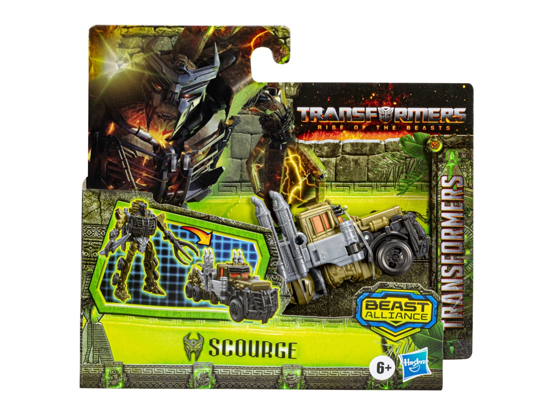 TRANSFORMERS: El despertar de las bestias Beast Alliance Battle Changers Scourge Figura TRANSFORMERS 6 Años