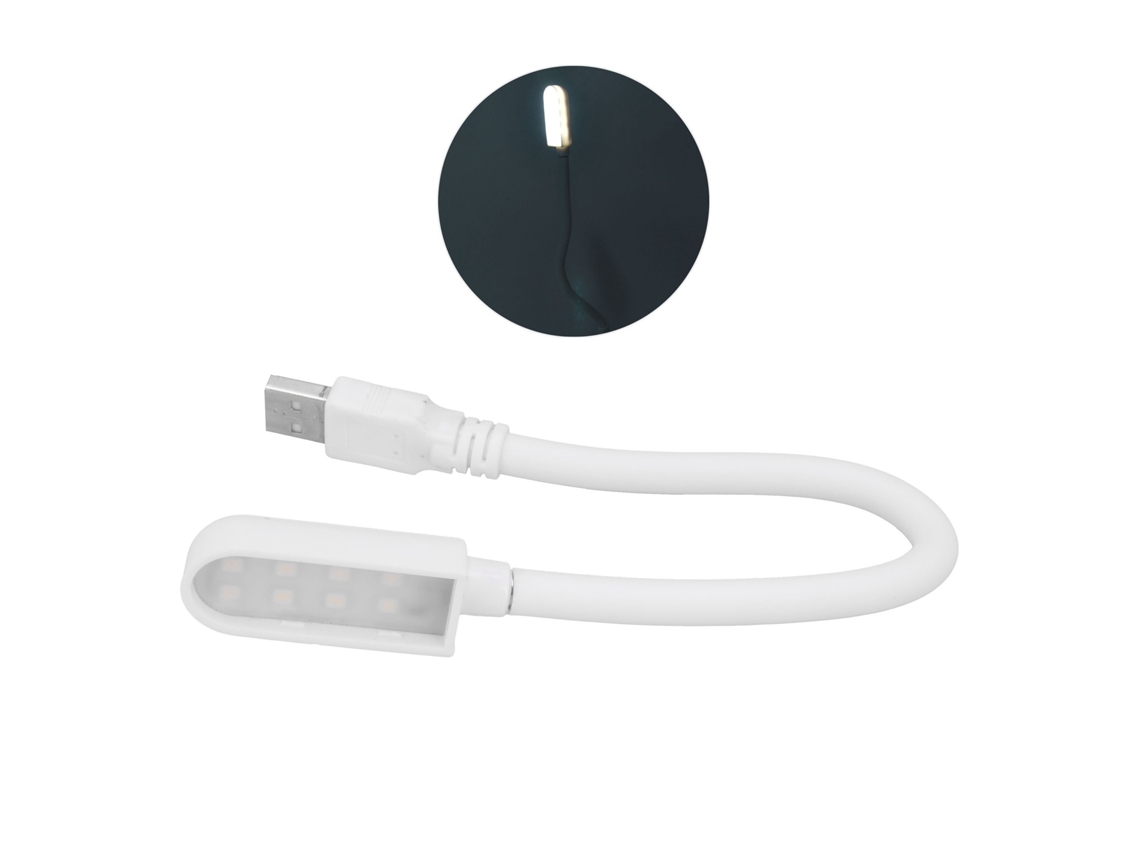 Lámpara de noche USB flexible de 8 LED, lámpara de lectura original de 360º para el hogar y la sala de estar.