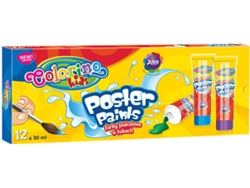 Juego Criativo COLORINO Tinta 12 Colores Tubo 30 ml (Edad Mínima: 3 Años)