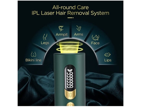 Depilación Facial para Depilación Láser Cilíndrica Indolora Ipl con 2 Modos y 5 Niveles para Uso Doméstico Bikini Cara Bodyverde AUJEZON