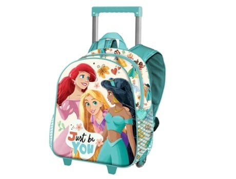 Mochila PRINCESAS 3d just be you com trolley 34cm