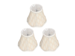 3 Pantallas De Tela Modernas Con Clip Para Bombillas E14, Ideales Lámparas Araña, Pared Y Mesa.