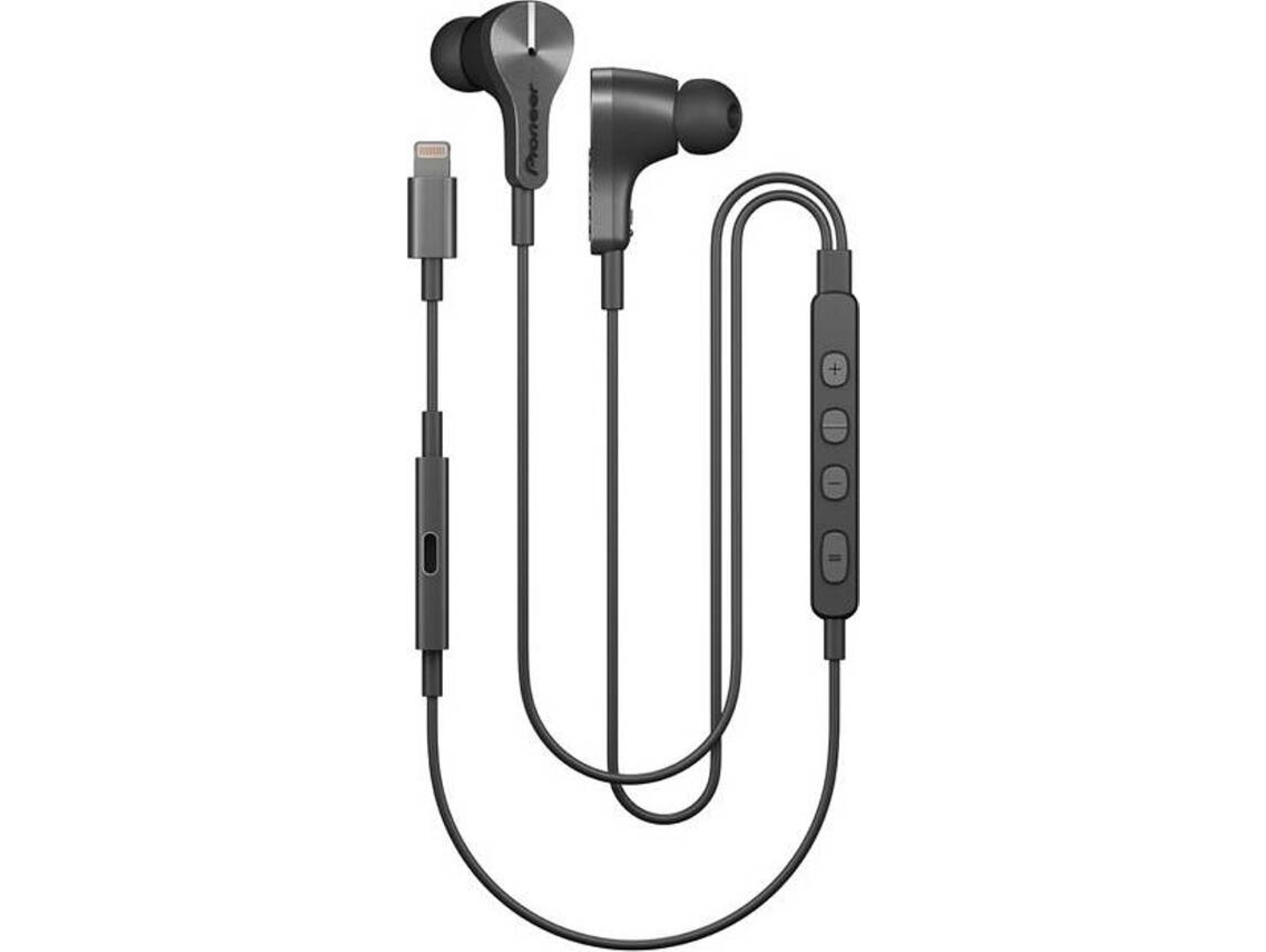 Auriculares con Cable PIONEER SE-LTC5R (In Ear - Micrófono - Noise Canceling - plateado)