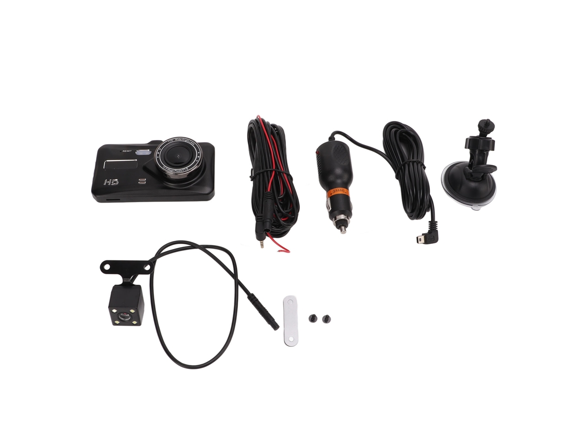 Cámara Dvr Dual Frontal Y Trasera Con Visión Nocturna, Grabadora De Conducción Con Pantalla Táctil Ips Multifunción Para Conducción Segura