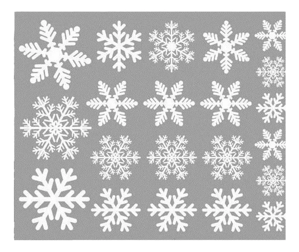 135 pegatinas navideñas para ventana con copos de nieve (vayotoy)