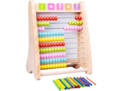 Juego de matemáticas de madera multifuncional y educativo, tablero multicolor de doble cara para niños CHABERLU