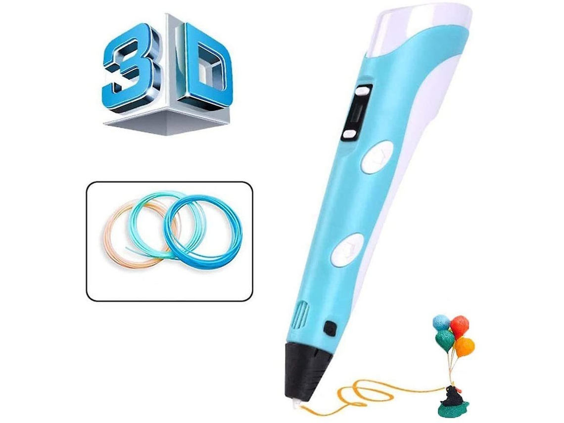 Bolígrafo de impresión 3D Bolígrafo 3D profesional con pantalla LCD y temperatura/velocidad ajustable Bolígrafo de dibujo 3D compatible con filamento BISBISOUS