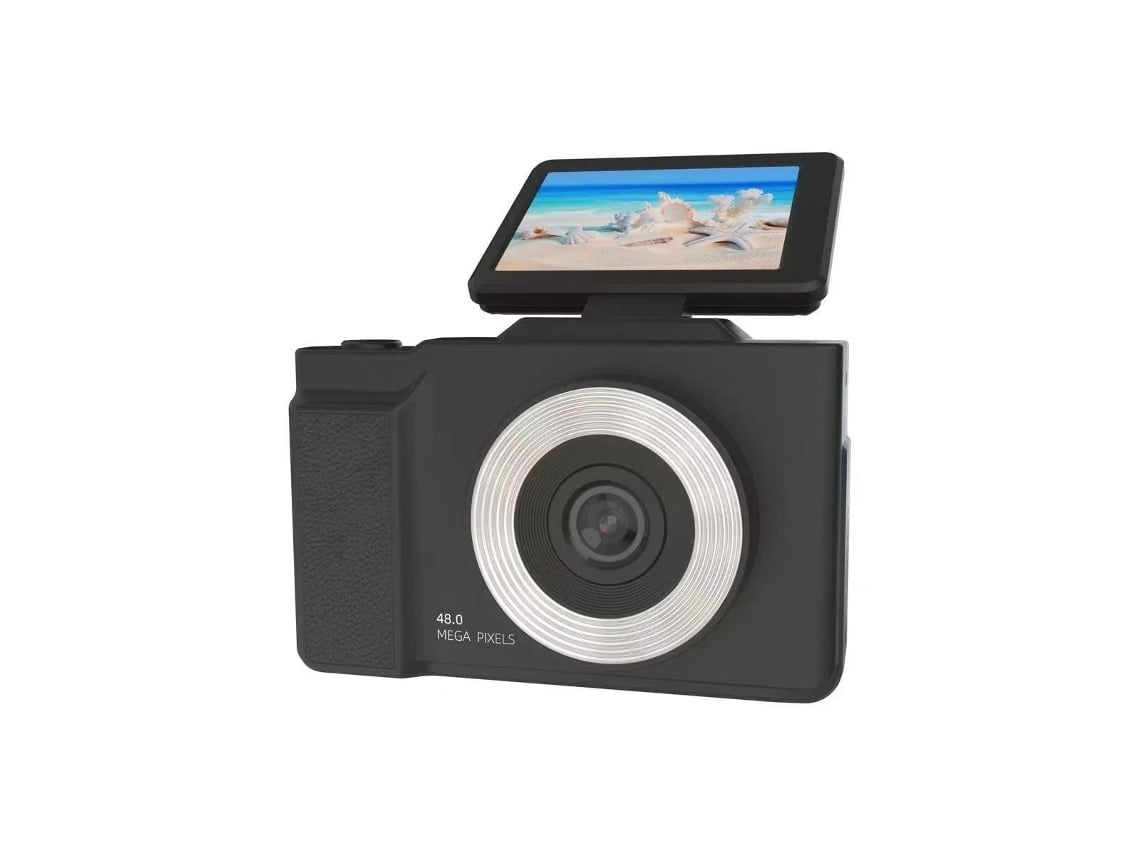 Cámara Digital Micro Única Con Pantalla Flip Hd Zoom 16x Con Luz De Relleno Led Negra Zruxe