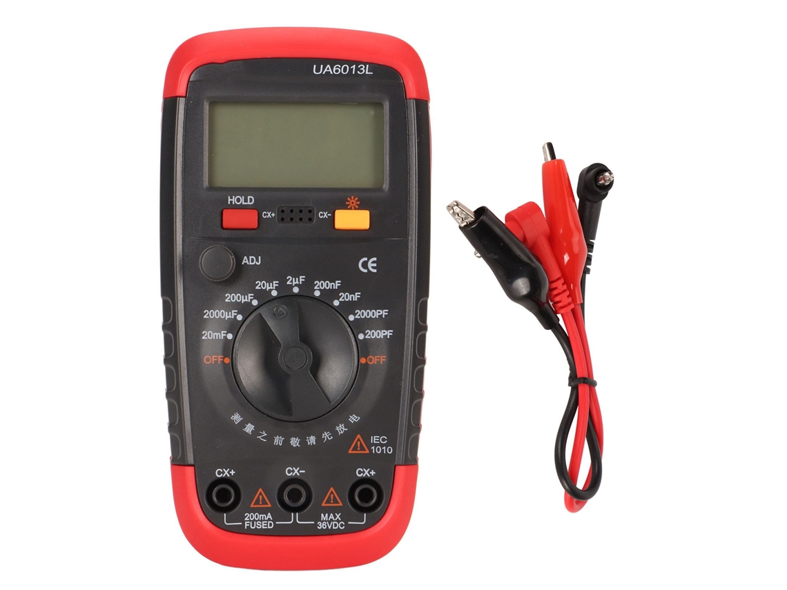 Medidor de Capacitância Digital 0.1pf a 20000uf com Luz de Fundo e Resposta Rápida