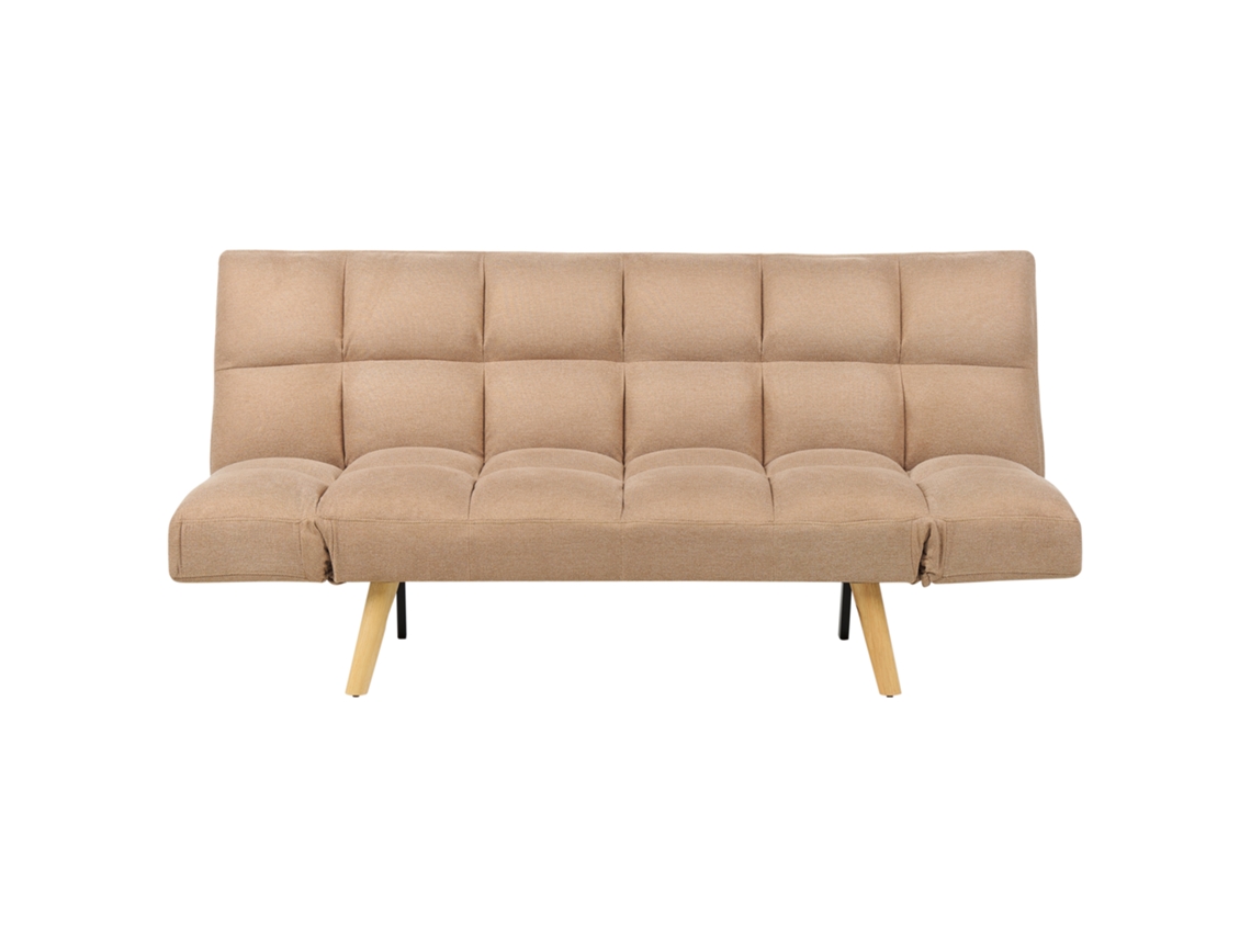 Sofá-cama Beliani Ingaro De Tecido Castanho 182x80x86