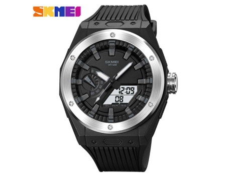 Reloj Digital Hombres Relojes Deportivos Impermeables Reloj De Pulsera Multifunción-Plateado LUUCOZK