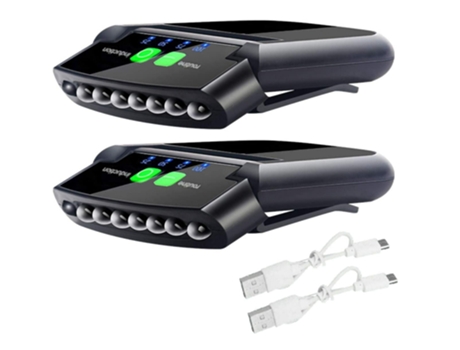 BISBISOUS Faro Zs19-1 Pack con 2 Clips De Lámpara Led Recargables Usb Negro