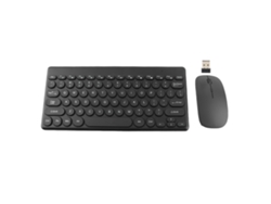 Conjunto Inalámbrico De Teclado Y Ratón 2.4g, 78 Teclas, 4 Botones, Mini Para Uso De Oficina, Negro.