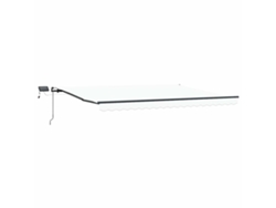 Maison Exclusive - Toldo Retráctil Con Luces De Tiras Led Manual 400 X 350 Cm Tela