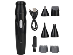 Afeitadora eléctrica USB 5 en 1 para hombre: cortapelos, recortadora de nariz y cejas.