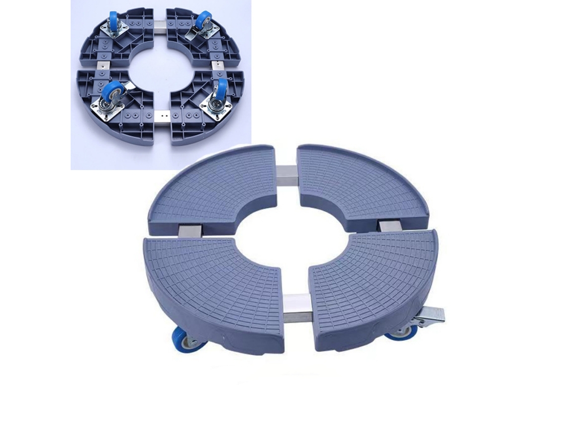 Base con ruedas ajustable para macetas de 15 a 22 pulgadas, resistente, soporta hasta 200 kg, para macetas grandes, color azul, 1 unidad Kofihety