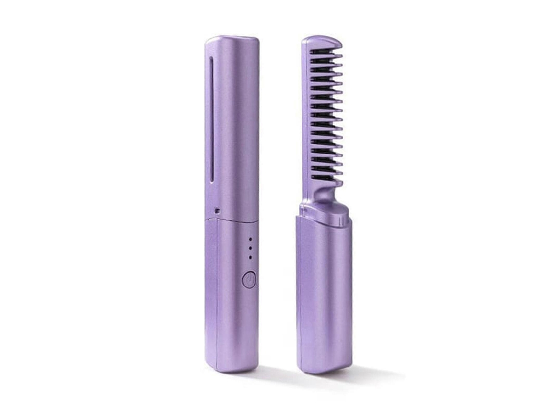 Miniplancha portátil recargable con peine 3D para el cuidado del cabello, ligera y con revestimiento de cerámica. Tienda Jinyubo