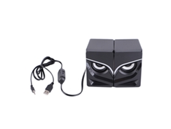 Altavoz Estéreo Mini Sada V-128 Para Ordenador De Sobremesa, Portátil Y Teléfono Móvil, Usb 2.1, Subwoofer De 3 W, Luz Azul, Conectar Y Usar.