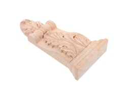 Consola Decorativa Antigua De Madera Maciza Tallada De 10x21x3 Cm