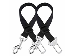 Cinto De Segurança Ajustável Em Nylon Para Animais De Estimação, Compatível Com Todos Os Automóveis.negro