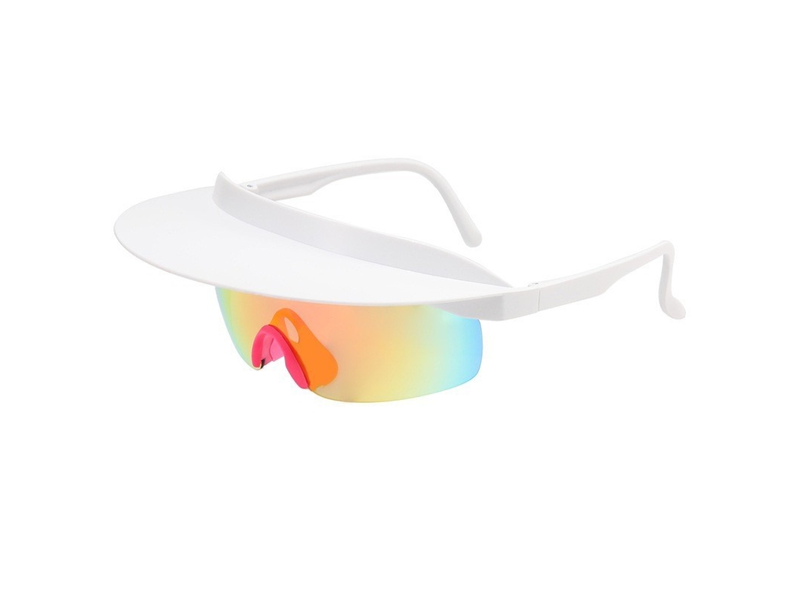 Gafas deportivas graduadas Csyy con visera (montura blanca, lentes rojas)