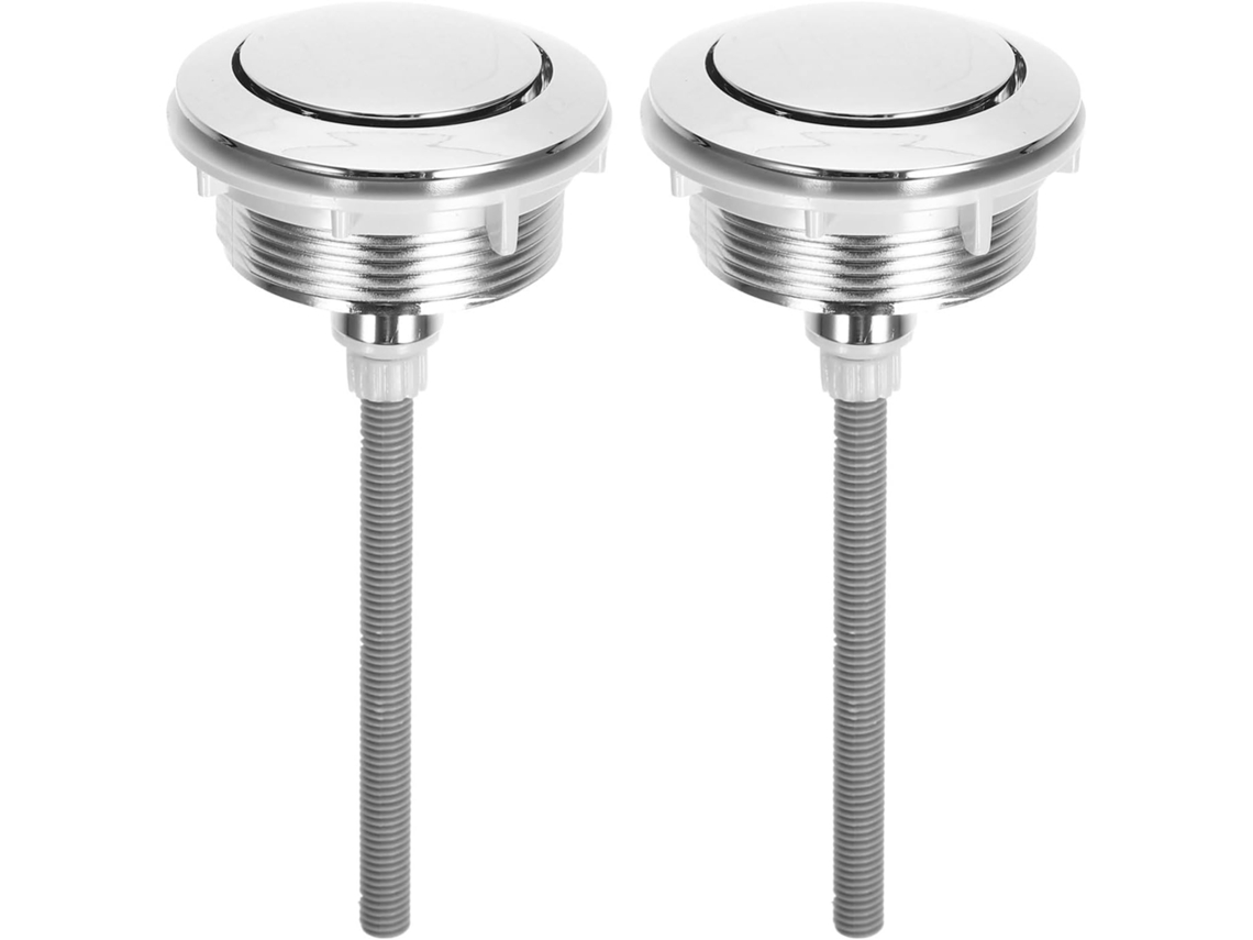 Juego De 2 Botones Redondos Para La Descarga Del Tanque Del Inodoro, Botones Pulsadores Independientes.
