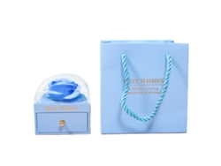 Rosa preservada, caja de regalo de joyas, regalo para mujeres Kofihety