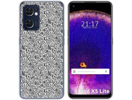 Carcasa Oppo Find X5 Lite 5G TUMUNDOSMARTPHONE Dibujos Letras Multicolor