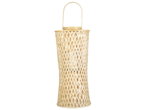 Linterna de madera de bambú beige/natural 58 cm BELIANI Mactan
